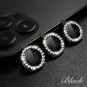 Film de protection d'objectif de caméra Diamond Eagle Eye, 15 couleurs, anneau métallique en strass, verre trempé pour téléphones - Product Image 4