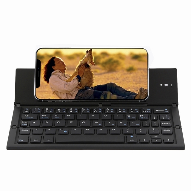 Ultra Thin GK608 Foldable Wireless Folding Tablet Keyboard With Built-in Holder Support Android I OS Window System