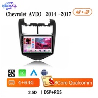 Qualcomm Snapdragon 9 Inch 2 Din Layar IPS GPS WIFI Pemutar DVD Mobil Android Stereo Mobil Radio Mobil untuk Chevrolet AVEO 2014-2017