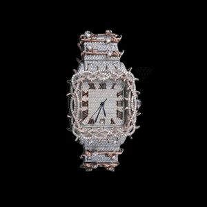 Unique Design Durable Moissanite Diamond Quartz <b>Watch</b> <b>Men</b> Waterproof Stainless Steel Casual Wristwatch Available At Best Price - Product Image 5