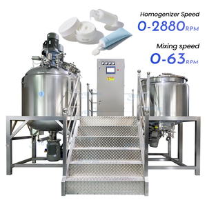 Homogeneizador Emulsionador de Alto Cizallamiento, Emulsionador de 1000L con Tanque de Mezcla, Mezclador Emulsionador al Vacío para Uso Cosmético, Alimentario e Industrial - Product Image 1