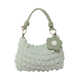 Nuevo Bolso de Mano con Diseño de Flores de Burbuja, Estilo Chino, Bolso de Hombro para Mujer, con Cierre, Impermeable, de Poliéster, Portátil, Reutilizable, para el Almuerzo - Product Image 3