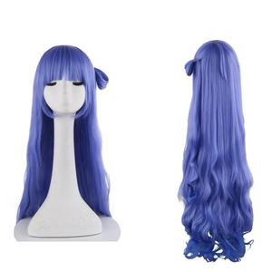 Impresionante Peluca de Cosplay de pelo largo <span class=keywords><strong>azul</strong></span> fibra sintética resistente al calor sin encaje fantasía mágica - Product Image 1