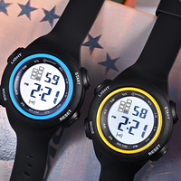 Jam Tangan Digital Pria Mingrui 8119G Gaya Sport Tahan Air 3ATM Berkualitas Tinggi dari Pabrik Yiwu, Jam Tangan LED untuk Anak Laki-laki