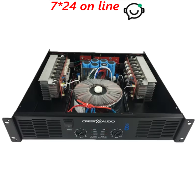 CA8 Professional Power Amplifier Pure Power Amp 2 Channels(2U) KTV/Stage/8Ohm700W*2/4Ohm 1400W*2/Single Product Can Be Purchased