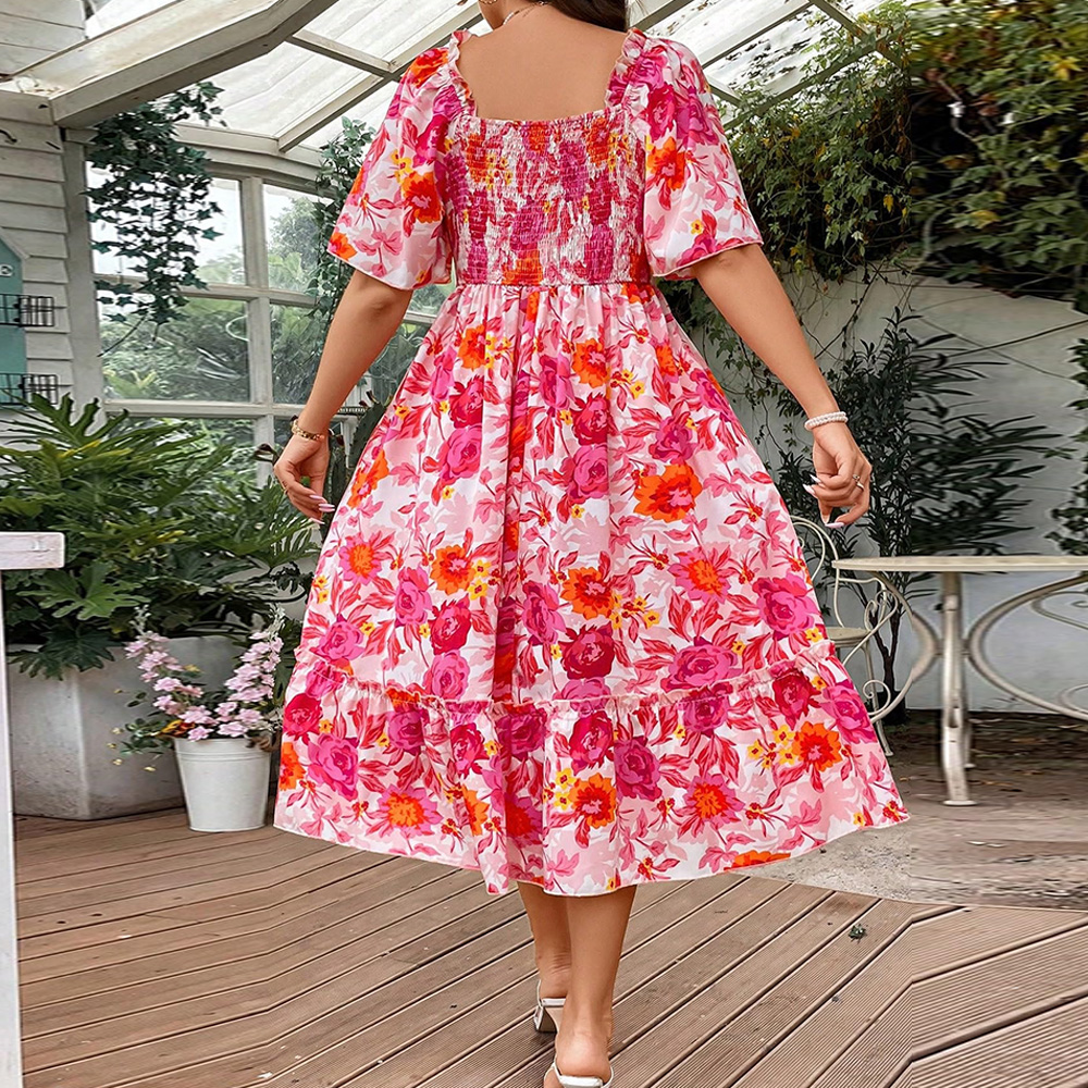 white christmas dresses Plus Size Florence Flutter Sleeve Dress by Kiyonna