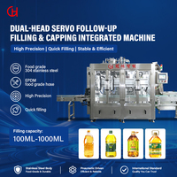 Machine de remplissage et de bouchage automatique à double tête avec écran tactile PLC et suivi servo pour liquides, équipement d'embouteillage, prix usine