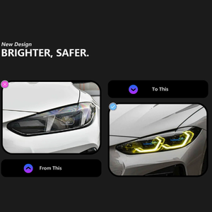 Faros Delanteros Láser DRL Nuevos de Doble Color Amarillo Blanco 6000K 12V 36W 6000 Lúmenes para Auto Serie 4 G22/G23/G26 M4 - Product Image 4