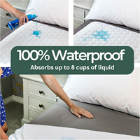 Protège-matelas imperméable et super absorbant en bambou organique, lavable, pour le lit, l'incontinence, les couches, super