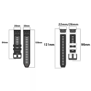 Montre intelligente 22mm 26mm à dégagement rapide 20mm Sport <span class=keywords><strong>Bracelet</strong></span> de montre QuickFit en silicone pour Garmin <span class=keywords><strong>Fenix</strong></span> 8 E 7 6 5 <span class=keywords><strong>Bracelet</strong></span> - Product Image 2