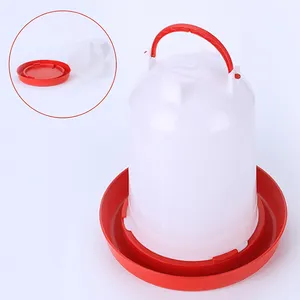 Handle Carried Durable Chicken Waterer Drinker Container Poultry Drinker Bucket Drinking Barrel for Poultry