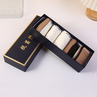 Boîte cadeau jetable et recyclable pour chaussettes et sous-vêtements, emballage tiroir en papier kraft avec finition mate et couvercle pour vêtements