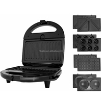 Aifa 3 IN 1 petit-déjeuner grille-pain grille-pain protection contre la surchauffe non adhésif et sans fumée gaufrier sandwich ménager 6 5 3 IN 1