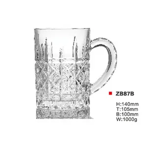 Unique Design engraved Customized Extra Large Glass Beer Stein Super Mugs