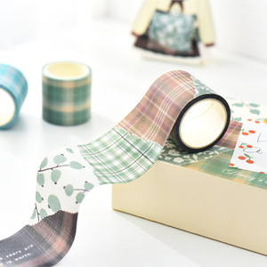 Nuovi adesivi per account a mano ragazza plaid uniforme plaid adesivi in materiale fatti a mano fai da te e nastro washi in carta - Product Image 3