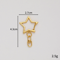 Mousqueton en forme d'étoile à ressort, clip en métal, fermoir pivotant, crochet de suspension, connecteur pour accessoires de bricolage et artisanat