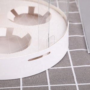 Nuevo Diseño de Caja Redonda de Dos Capas para Cupcakes, Transparente, de Alta Calidad, para Fiestas de Cumpleaños y Bodas de Lujo, Fabricada con PET Ecológico - Product Image 6