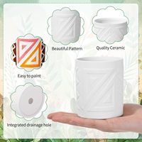 12 pots en céramique à peindre soi-même, en vrac, prêts à la peinture, mini pots en céramique pour plantes succulentes, mini pots de fleurs