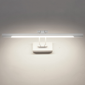 Modern Wall-Mounted LED <b>Mirror</b> Lamp Iron Frame White Shade Multi-Color Temperature (3000K/4000K/6000K) for Bedroom Bathroom - Product Image 3