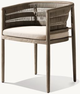 Nusa rắn gỗ tếch ngoài trời wicker bàn ăn và Ghế kết hợp Bắc Âu rắn đồ nội thất mây gỗ đặt ngoài trời Vườn giải trí - Product Image 3