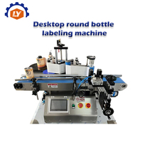 Etiquetadora Circular de Botellas, Máquina Etiquetadora Semiautomática de Escritorio para Botellas de Vino, Bebidas y Cosméticos