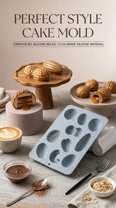 Moule à gâteau en silicone antiadhésif de qualité platine LFGB, sans BPA, 10 cavités, forme cacahuète/pistache, pour pâtisserie - Product Image 5