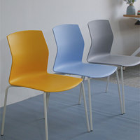Chaise de bureau empilable moderne et élégante, chaise de conférence en plastique pour salle de visite, DESTON GJ006B, garantie 5 ans pour le bureau et la maison