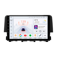 Radio para Auto Android CARUPEZ de 9 Pulgadas con GPS y CarPlay Integrados para Honda Civic 10ª Generación 2016-2021 (compatible con amplificador OEM, cámara, radar)