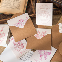 Carte postale écologique en carton, design artistique rétro pour la Saint-Valentin, cadeaux d'anniversaire, expression de gratitude, enseignants, étudiants