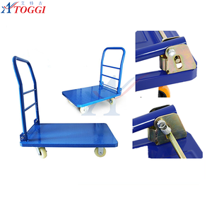 लोड 300 किलोग्राम फोल्डेबल मेटल शॉपिंग प्लेटफॉर्म हैंड ट्रॉली - Product Image 3