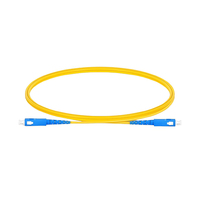 SC/UPC-SC/UPC Kabel Patch Cord Serat Optik SM Single Mode 9/125 Simplex 3.0mm FTTH Kuning untuk Pusat Data PON CATV Ruang Server 1-5M
