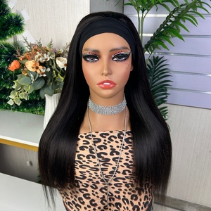 Band Straight <b>Wig</b> Non Lace Band <b>Wig</b> <b>Human</b> Hair <b>Wig</b> for Women - Product Image 5