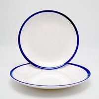 Assiette en mélamine jetable écologique personnalisable avec logo, 9 pouces, ronde, gravée, minimaliste, sûre et durable pour cadeaux d'affaires