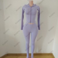 2025 automne femmes Logo Fitness à capuche ensemble grande fille amical école étudiant Yoga vêtements deux pièces combinaison