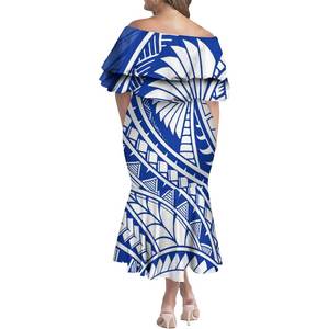 Vestidos de noche con estampado de logotipo personalizado para mujer, vestidos elegantes de medio hombro con chal - Product Image 2