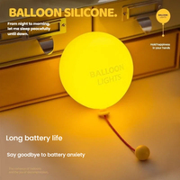 Veilleuse LED créative et mignonne en forme de mini ballon pour enfants, bébés, en silicone, rechargeable, avec capteur tactile