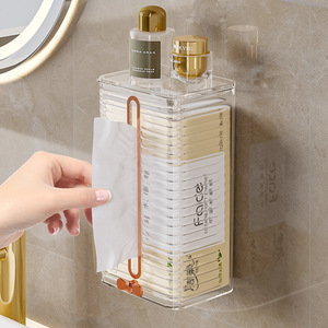 Modern Wall Mounted Tissue Box PET Material Pull Out Tissues For Bathroom Kitchen Use - Product Image 3