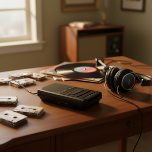 Reproductor y Grabador de Casetes Portátil Emerson con Auto-Reverse, Alimentación USB, Conversión Digital a MP3, Diseño de Plástico Negro - Product Image 2