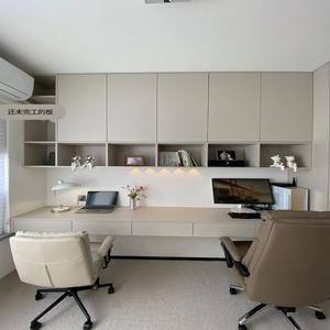 Meuble mural extensible <span class=keywords><strong>sur</strong></span> mesure pour ordinateur et livres, unité de rangement personnalisée à peinture douce pour chambre d'enfant et espace d'étude familial - Product Image 2