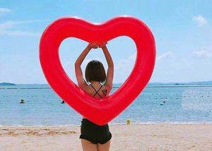 Flotadores inflables personalizados para piscina, tubos en forma de corazón, anillo de natación, balsas de fiesta en la playa de agua personalizadas para adultos - Product Image 6