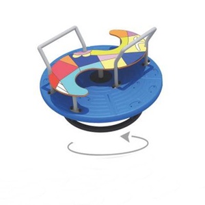 Parco giochi all'aperto di alta qualità per bambini allegri rotatoria con sedili di sicurezza e ringhiere - Product Image 6