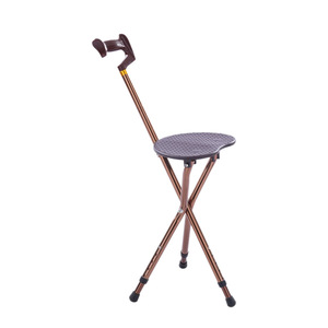 Hejianze Aluminum Alloy Tripod Cane <b>Stool</b> <b>Adjustable</b> <b>Height</b> Non-Slip Seat For Elderly Home Use - Product Image 4