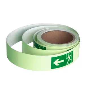 6-8時間ロールが暗いテープで光る緑色のフォトルミネッセンスビニール発光テープステッカー防水