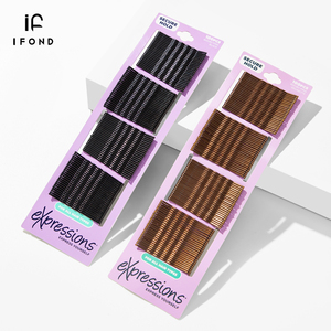 IFOND Lot de 100 pinces à cheveux ondulées mates de 5 cm avec pointe arrondie lisse pour femmes, usage quotidien, fête, tous types de cheveux - Product Image 1