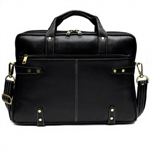 B <b>S</b> International Top Grade Durable Eco-Friendly Korean Vintage Cow Leather Laptop Messenger Bag Crossbody Unisex Large Capacity - Product Image 6