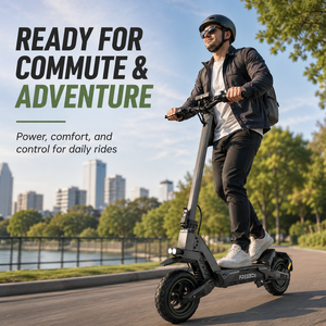 Trottinette avec moteur de roue arrière de 1000 W, 48 V 15 Ah, pneus pneumatiques, frein à disque mécanique pour les déplacements urbains quotidiens HK-J11 Ultra El - Product Image 4