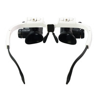 9892H-1 Eyeglass Wearing Magnifying Glass 8X 23X Clock Repaired High-Definition Led Magnifier