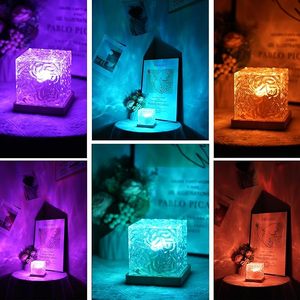 Luces Nocturnas LED Recargables, Efecto de Olas del Océano y Aurora Boreal, 16 Colores RGB, Diseño Moderno, Base de Plástico - Product Image 5