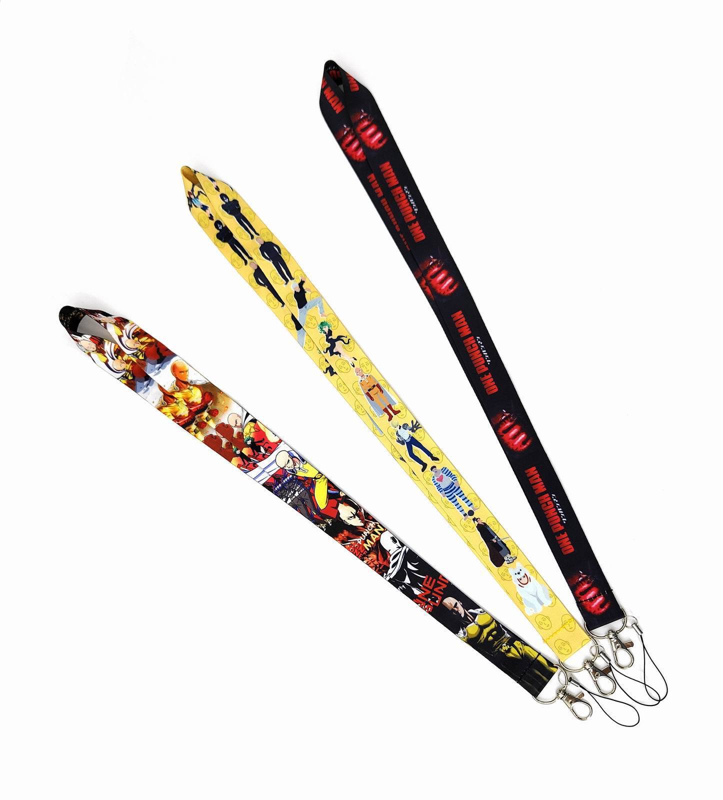 Promotional Gift Wholesale Cool Cartoon PUNCH-MAN Lanyards Printing Card Holder Phone Neck Strap Custom Logo Stain Lanyard Image 3