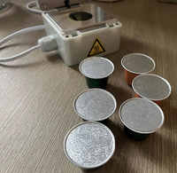 Machine manuelle de scellage de capsules de café, scelleuse de dosettes en aluminium pour capsules de café, utilisation facile à la maison ou au bureau
